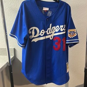 Mike Piazza Dodgers
Mitchell & Ness 1997 Batting Practice Jersey
Size XL 
Blue